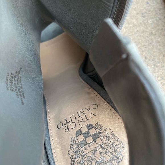 Vince Camuto | Grey Open Toe And Heel Booties - Picture 10 of 11